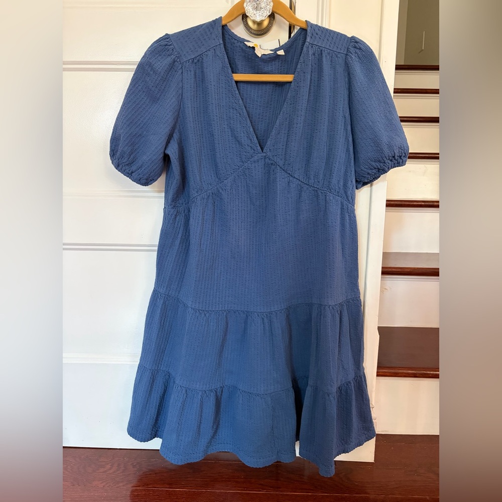 Boden Blue Tiered Dress
